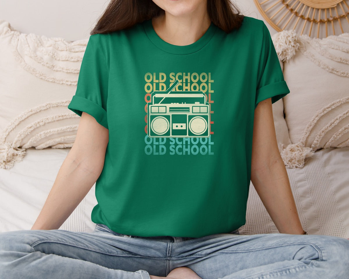 brand:Bella Canvas|color:Evergreen|Retro 80S 90S Old School T Shirt Design Graphic T-Shirt
