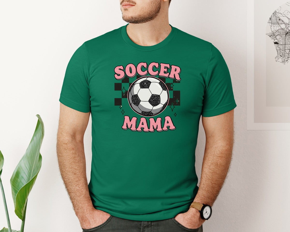 brand:Bella Canvas|color:Evergreen|Soccer Mama Soccer Mom Graphic T-Shirt