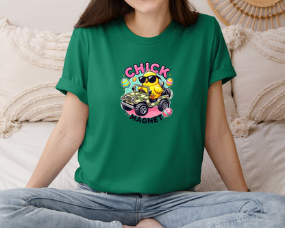 brand:Bella Canvas|color:Evergreen|Chick Magnet Easter Chick Cool Graphic T-Shirt