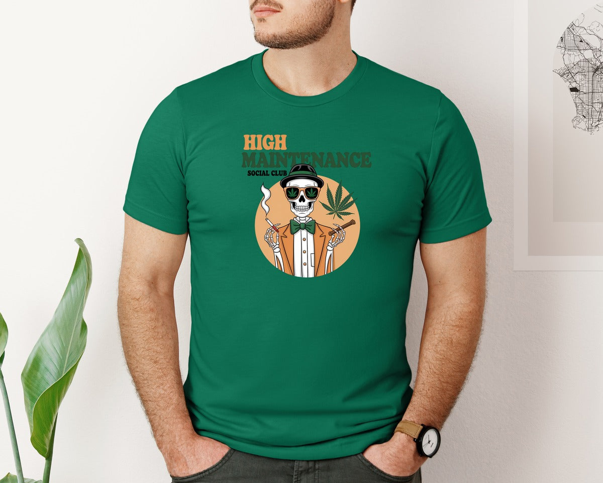 brand:Bella Canvas|color:Evergreen|High Maintenance Social Club 3 Graphic T-Shirt
