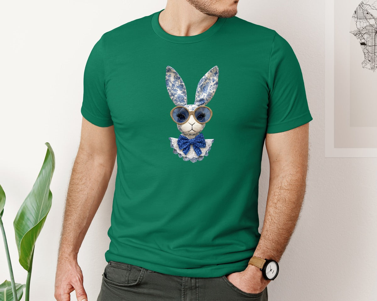 brand:Bella Canvas|color:Evergreen|Cute Bunny T Shirt Bunny 2 Graphic T-Shirt