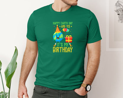brand:Bella Canvas|color:Evergreen|Happy Earth Day Birth Day T Shirt Graphic T-Shirt