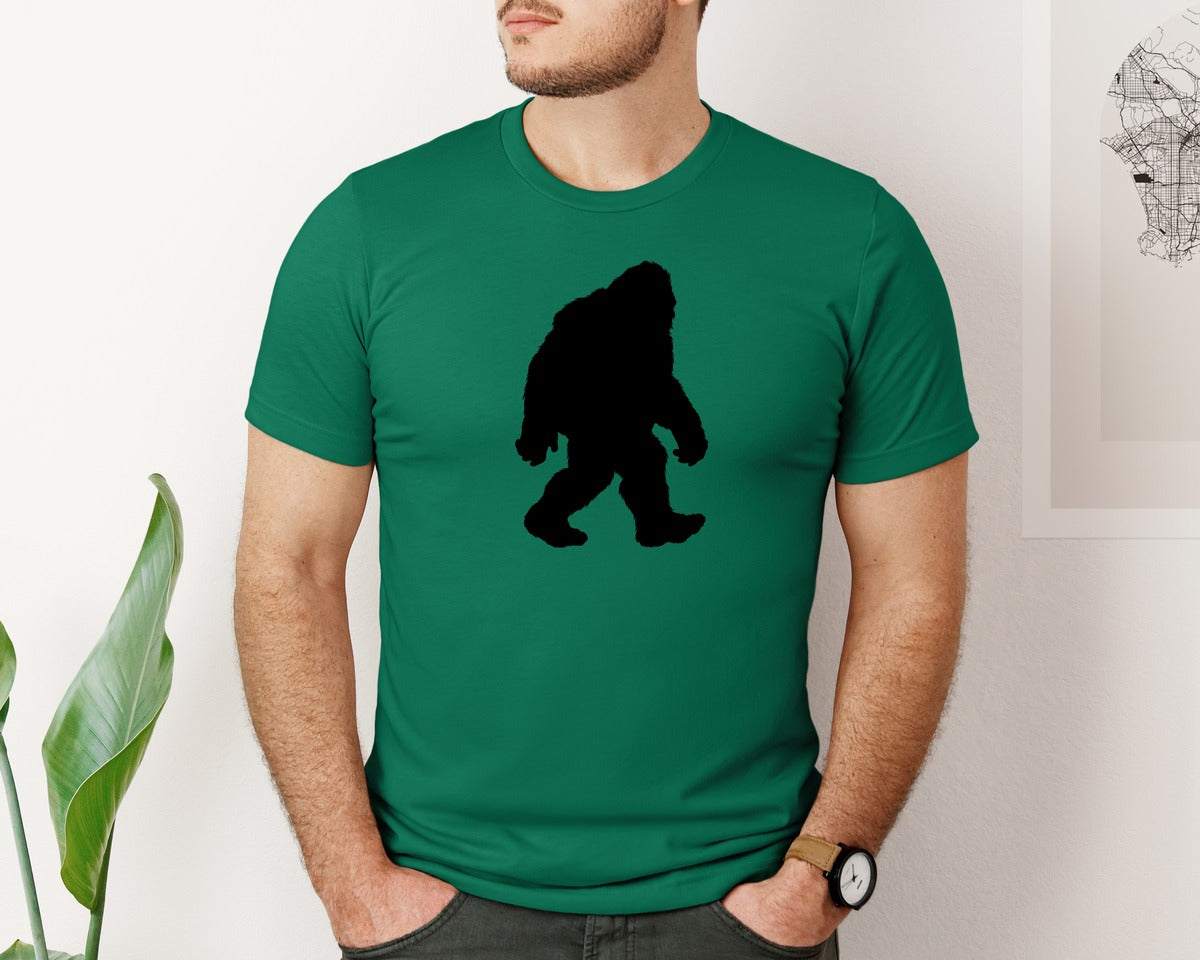 brand:Bella Canvas|color:Evergreen|Bigfoot Sasquatch Figure Design Graphic T-Shirt