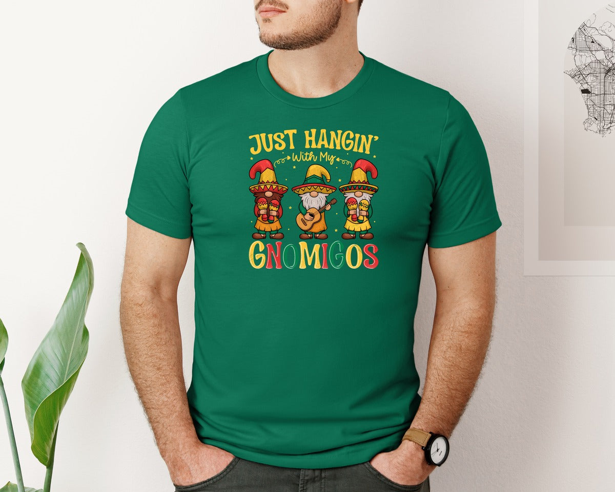 brand:Bella Canvas|color:Evergreen|Gnomigos Cinco De Mayo Tshirt Graphic T-Shirt