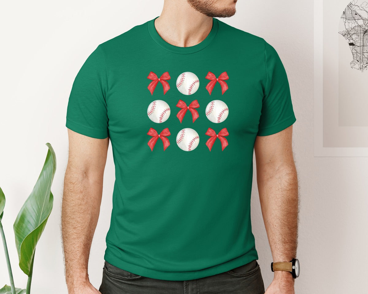 brand:Bella Canvas|color:Evergreen|Coquette Baseball Graphic T-Shirt
