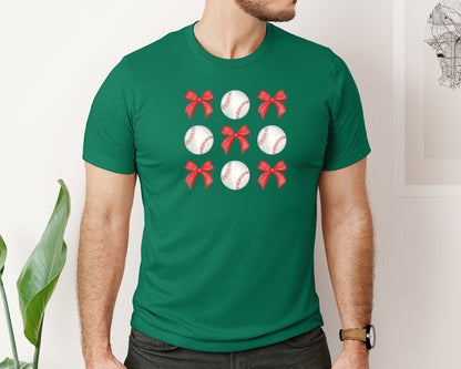 brand:Bella Canvas|color:Evergreen|Coquette Baseball Graphic T-Shirt