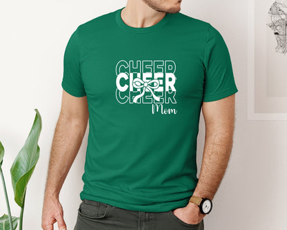 brand:Bella Canvas|color:Evergreen|Cheer Mom Cheerleader 2 Graphic T-Shirt