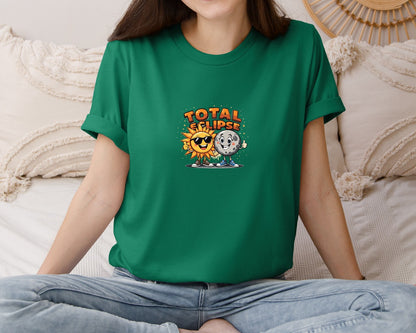 brand:Bella Canvas|color:Evergreen|Eclipse Cartoon T Shirt Design Graphic T-Shirt