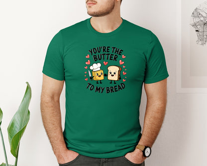 brand:Bella Canvas|color:Evergreen|Butter To My Bread 5 Graphic T-Shirt