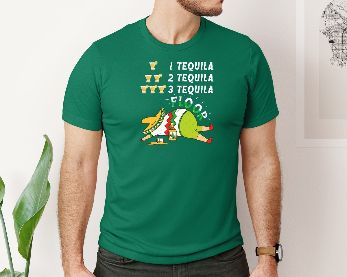 brand:Bella Canvas|color:Evergreen|Tequila Cinco De Mayo T Shirt Graphic T-Shirt