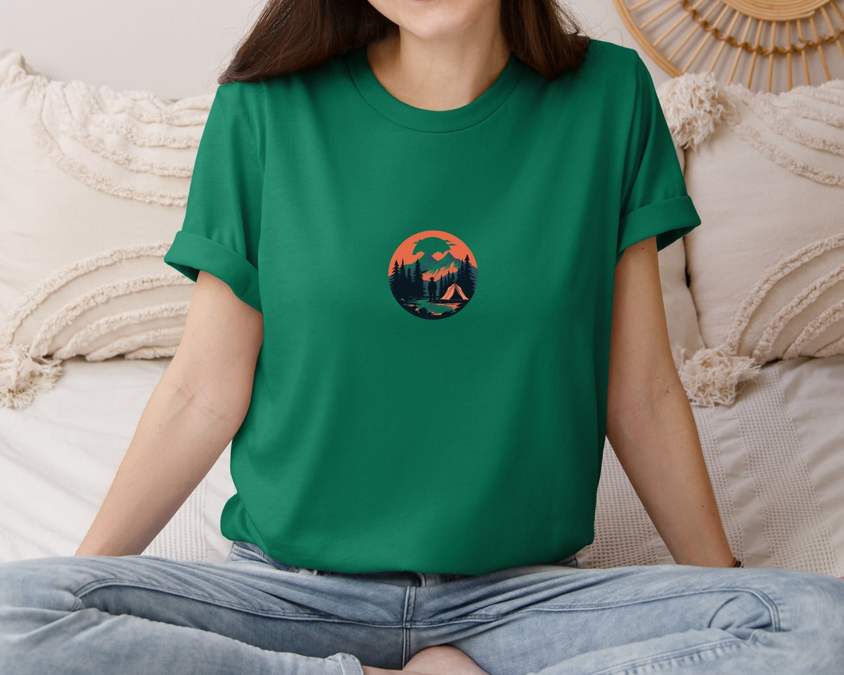 brand:Bella Canvas|color:Evergreen|Camping T Shirt Vector Design 6 Graphic T-Shirt