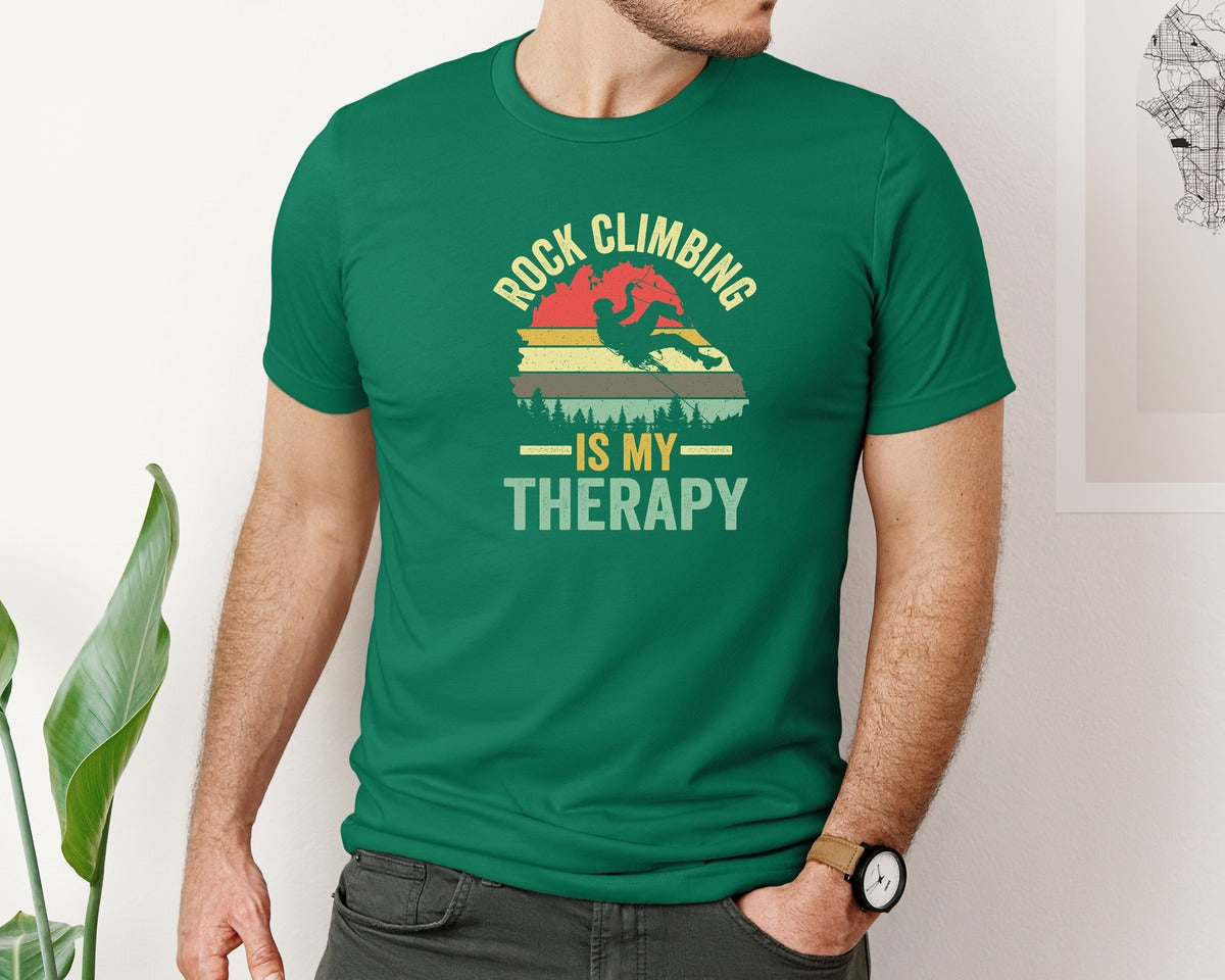 brand:Bella Canvas|color:Evergreen|Rock Climbing Graphic 2 Graphic T-Shirt
