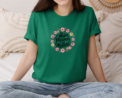 brand:Bella Canvas|color:Evergreen|Spanish Mothers Day 5 Graphic T-Shirt