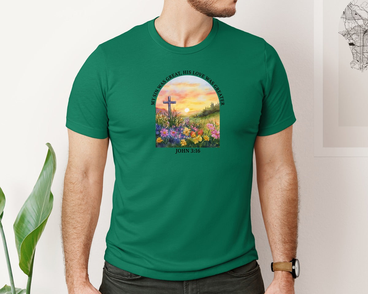 brand:Bella Canvas|color:Evergreen|Floral Christian Bible Verse Graphic T-Shirt