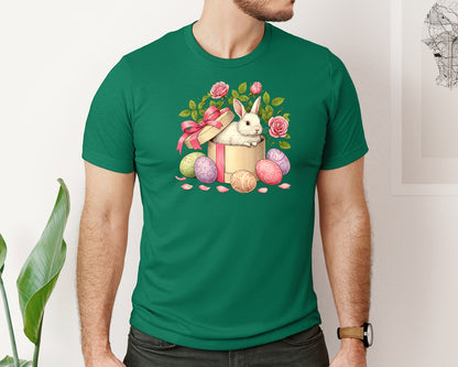 brand:Bella Canvas|color:Evergreen|Easter Bunny Bunny 2 Graphic T-Shirt