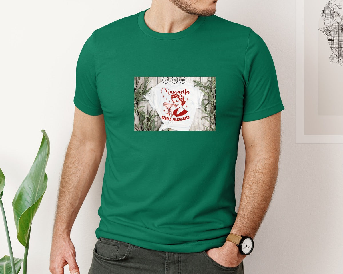 brand:Bella Canvas|color:Evergreen|Mamacita Needs A Margarita 26 Graphic T-Shirt
