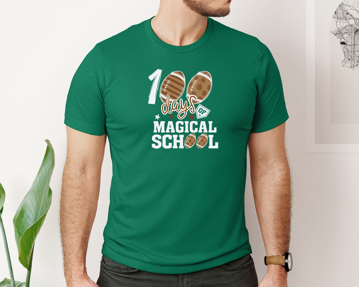 brand:Bella Canvas|color:Evergreen|Happy 100 Days Of School T Shirt Design 30 Graphic T-Shirt