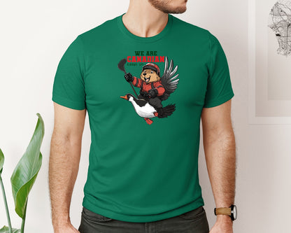 brand:Bella Canvas|color:Evergreen|We Are Canada Elbows Up Graphic T-Shirt