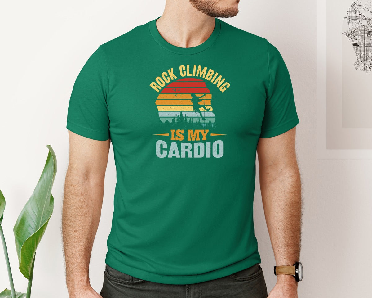 brand:Bella Canvas|color:Evergreen|Rock Climbing Graphic Graphic T-Shirt