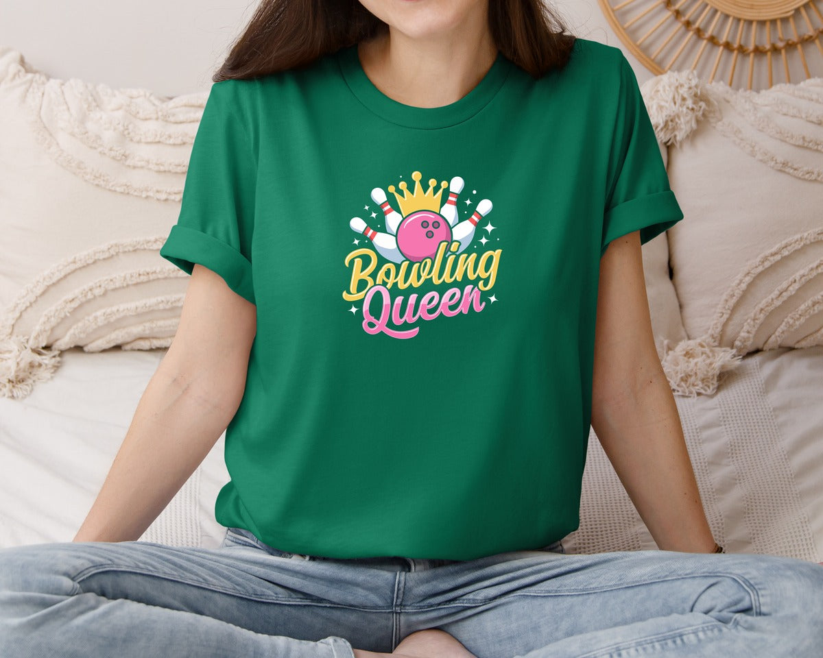 brand:Bella Canvas|color:Evergreen|Bowling Graphic Graphic T-Shirt