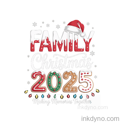 Family 2025 Matching DTF Transfer – Ready to Press (Christmas)