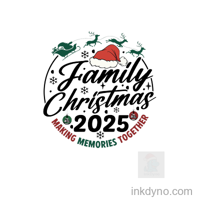Family Christmas 2025 Making memories together Matching Christmas T shirt Design