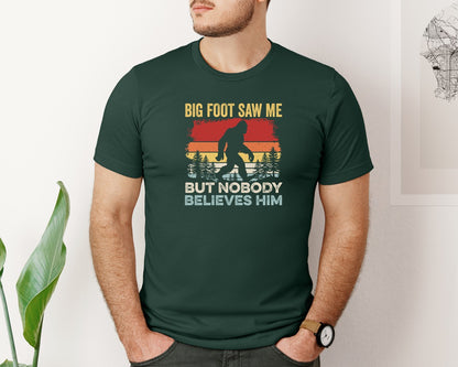 brand:Bella Canvas|color:Forest Green|Bigfoot Graphic T Shirt Graphic T-Shirt