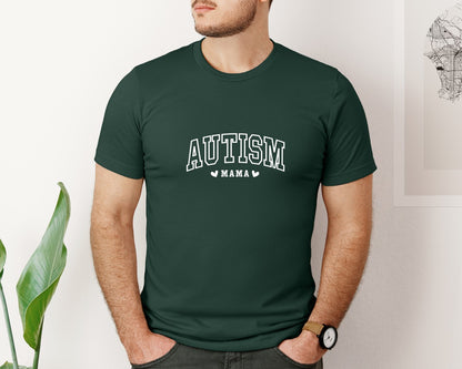 brand:Bella Canvas|color:Forest Green|Autism Awareness Autism Mama 2 Graphic T-Shirt
