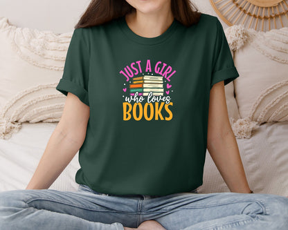 brand:Bella Canvas|color:Forest Green|Reading T Shirt Design 6 Graphic T-Shirt