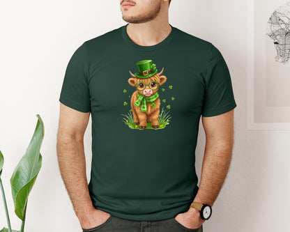 brand:Bella Canvas|color:Forest Green|Happy Easter Bunnies With Basket Cu 2 Graphic T-Shirt