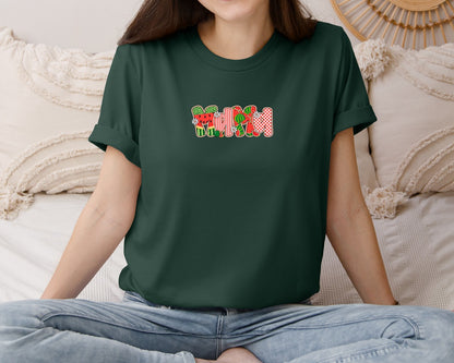 brand:Bella Canvas|color:Forest Green|Summer Mama Mama Watermelon 2 Graphic T-Shirt