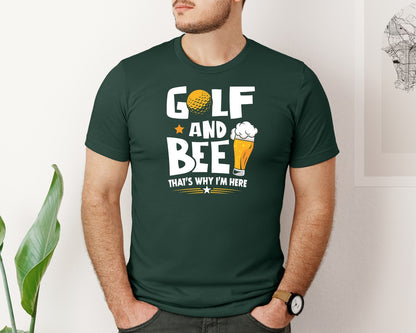 brand:Bella Canvas|color:Forest Green|Funny Golf Beer Lover T Shirt Desin Graphic T-Shirt