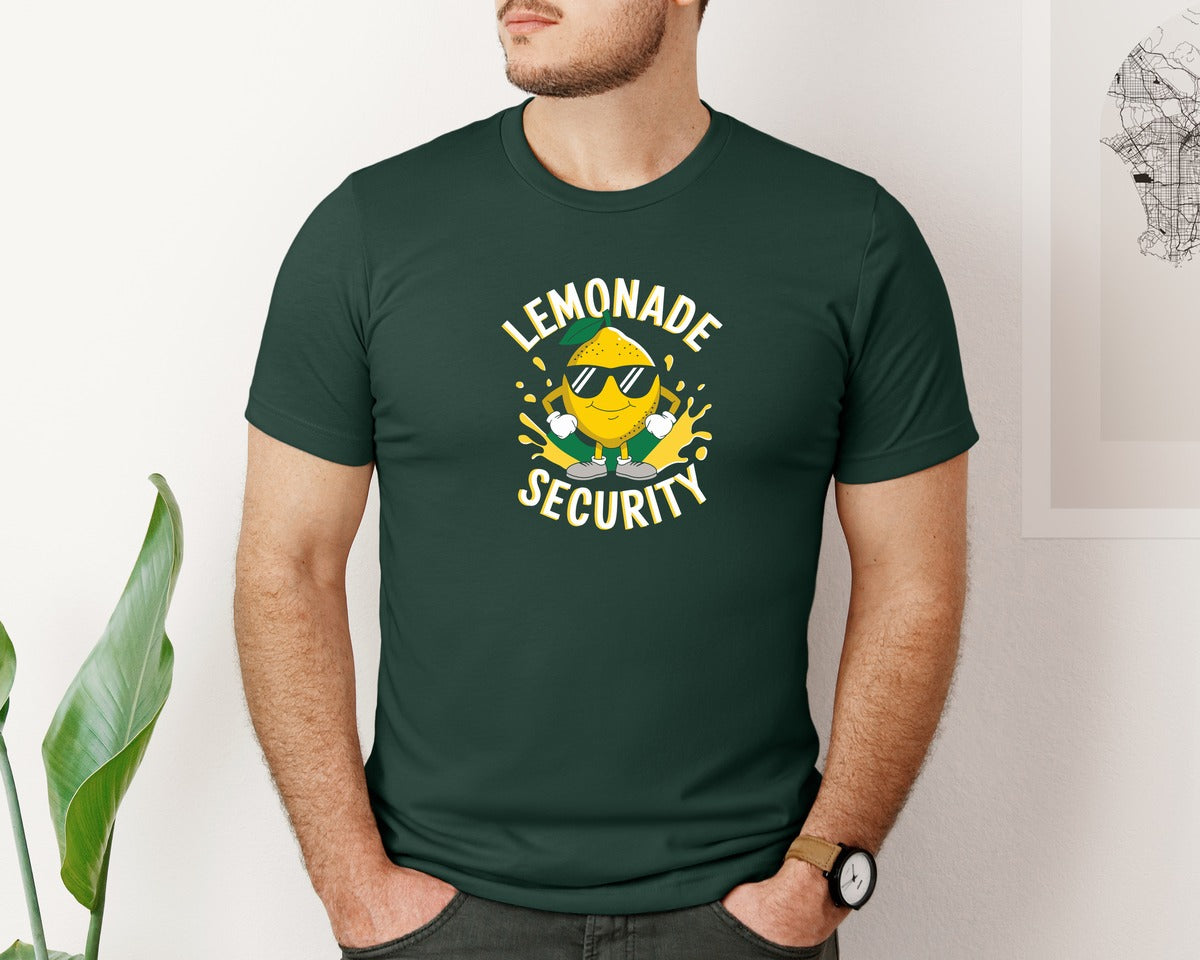 brand:Bella Canvas|color:Forest Green|Lemonade Security T Shirt Design 2 Graphic T-Shirt