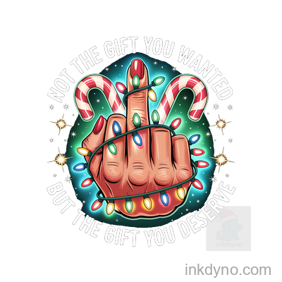 Funny Christmas Middle Finger PNG 2