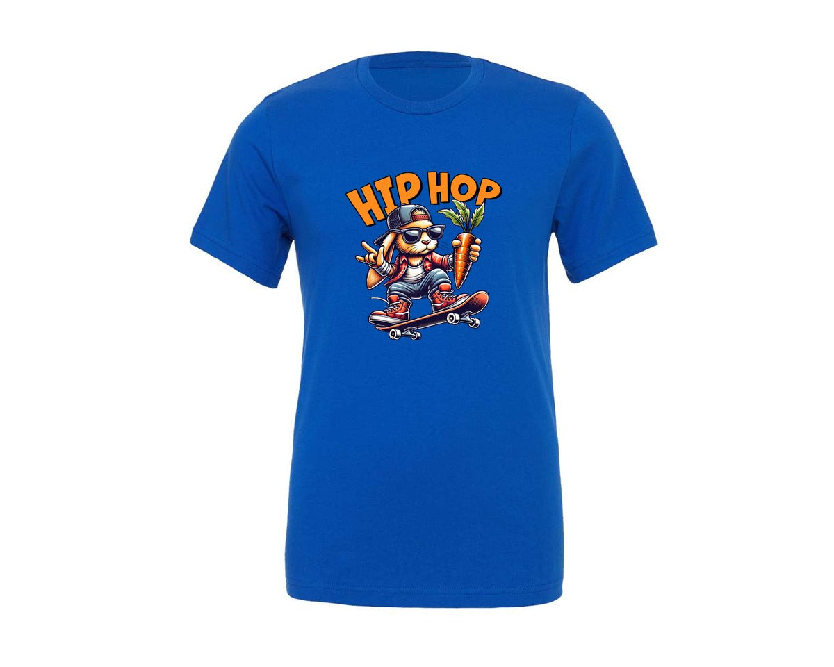 brand:Generic|color:True Royal Blue|hip-hop-easter-bunny-kids-graphic-t-shirt