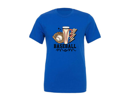 brand:Generic|color:True Royal Blue|baseball-mom-7-graphic-t-shirt