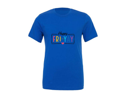 brand:Generic|color:True Royal Blue|friyay-teacher-happy-friyay-graphic-t-shirt