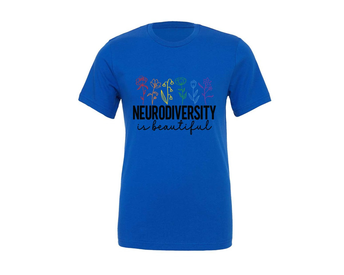 brand:Generic|color:True Royal Blue|neurodiversity-is-beautiful-autism-4-graphic-t-shirt
