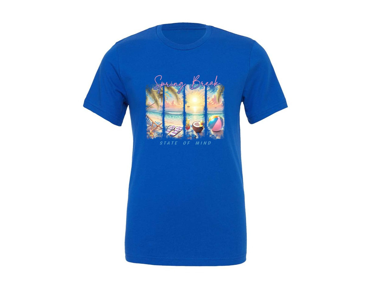 brand:Generic|color:True Royal Blue|spring-break-vacation-beach-graphic-t-shirt