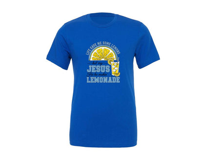 brand:Generic|color:True Royal Blue|jesus-lemonade-christian-graphic-t-shirt