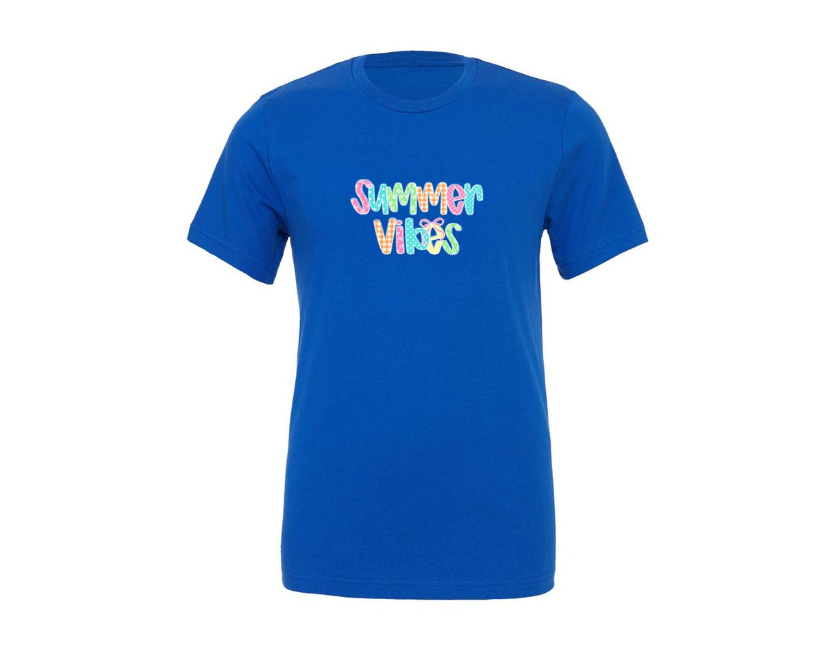 brand:Generic|color:True Royal Blue|preppy-summer-vibes-summer-graphic-t-shirt