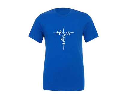 brand:Generic|color:True Royal Blue|he-is-risen-easter-shirt-design-graphic-t-shirt