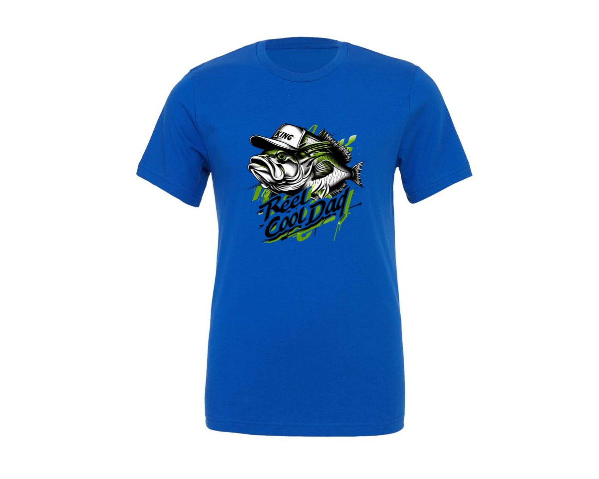 brand:Generic|color:True Royal Blue|reel-cool-dad-bass-fishing-graphic-t-shirt