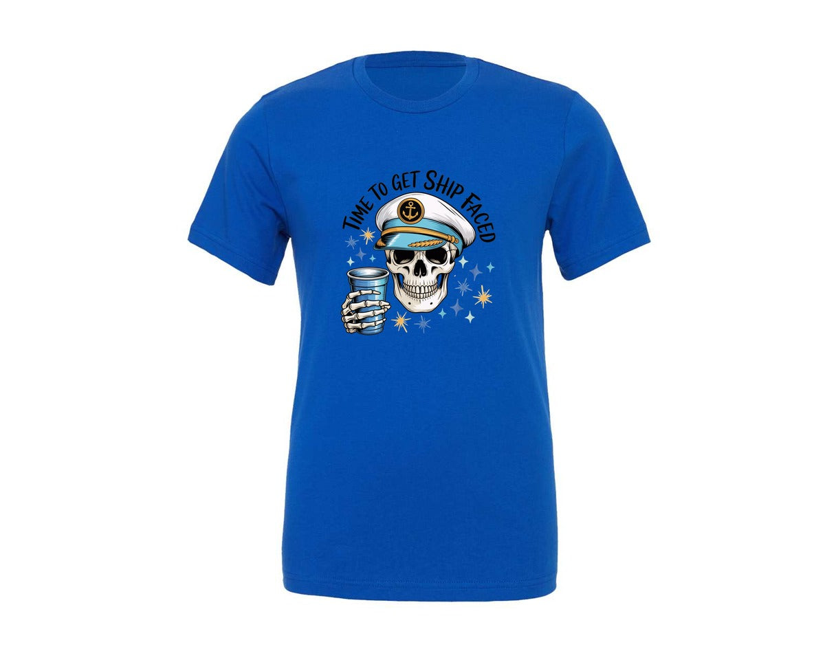 brand:Generic|color:True Royal Blue|time-to-get-ship-faced-skeleton-dtf-graphic-t-shirt