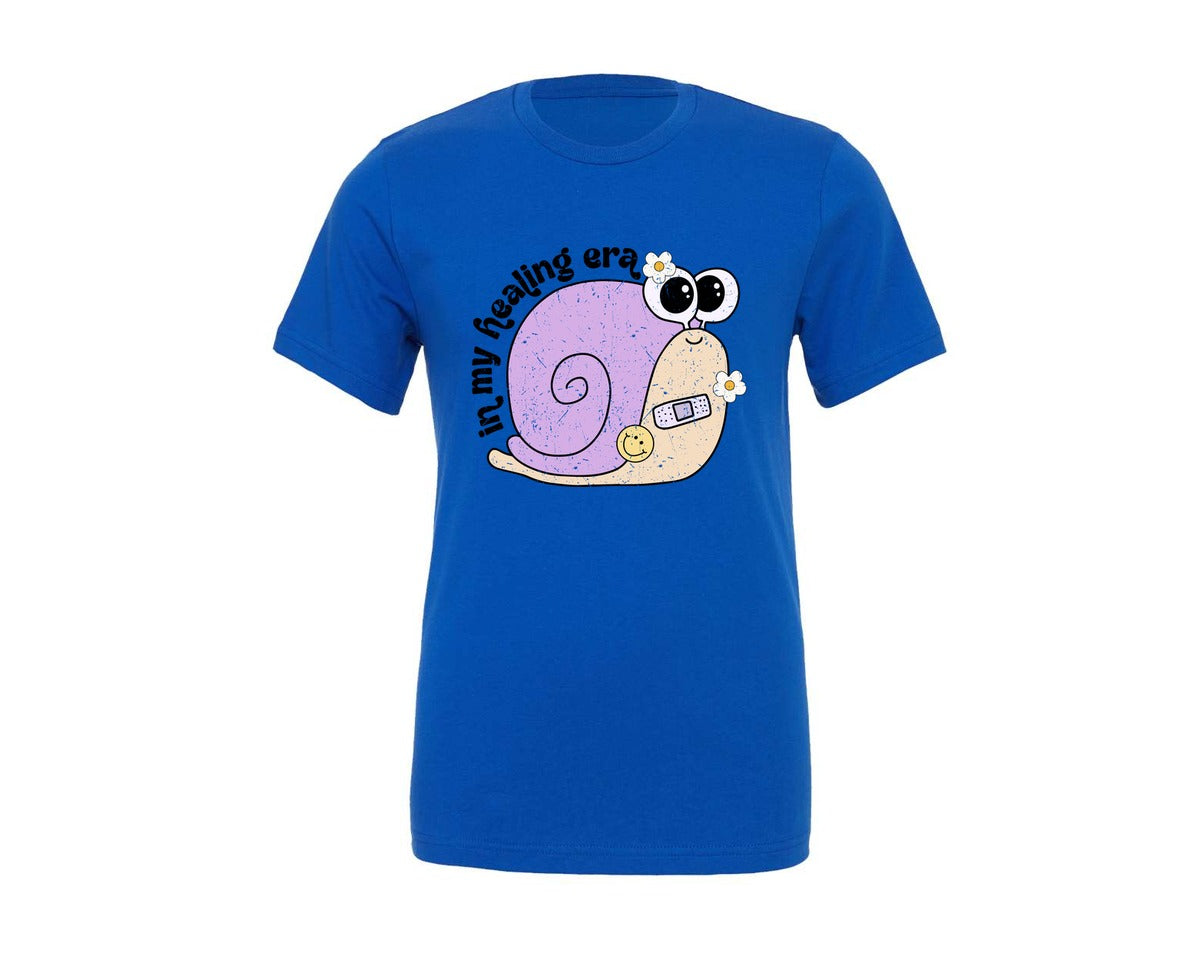 brand:Generic|color:True Royal Blue|in-my-healing-era-mental-health-graphic-t-shirt