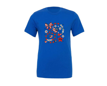 brand:Generic|color:True Royal Blue|america-friendship-bracelet-4th-of-graphic-t-shirt
