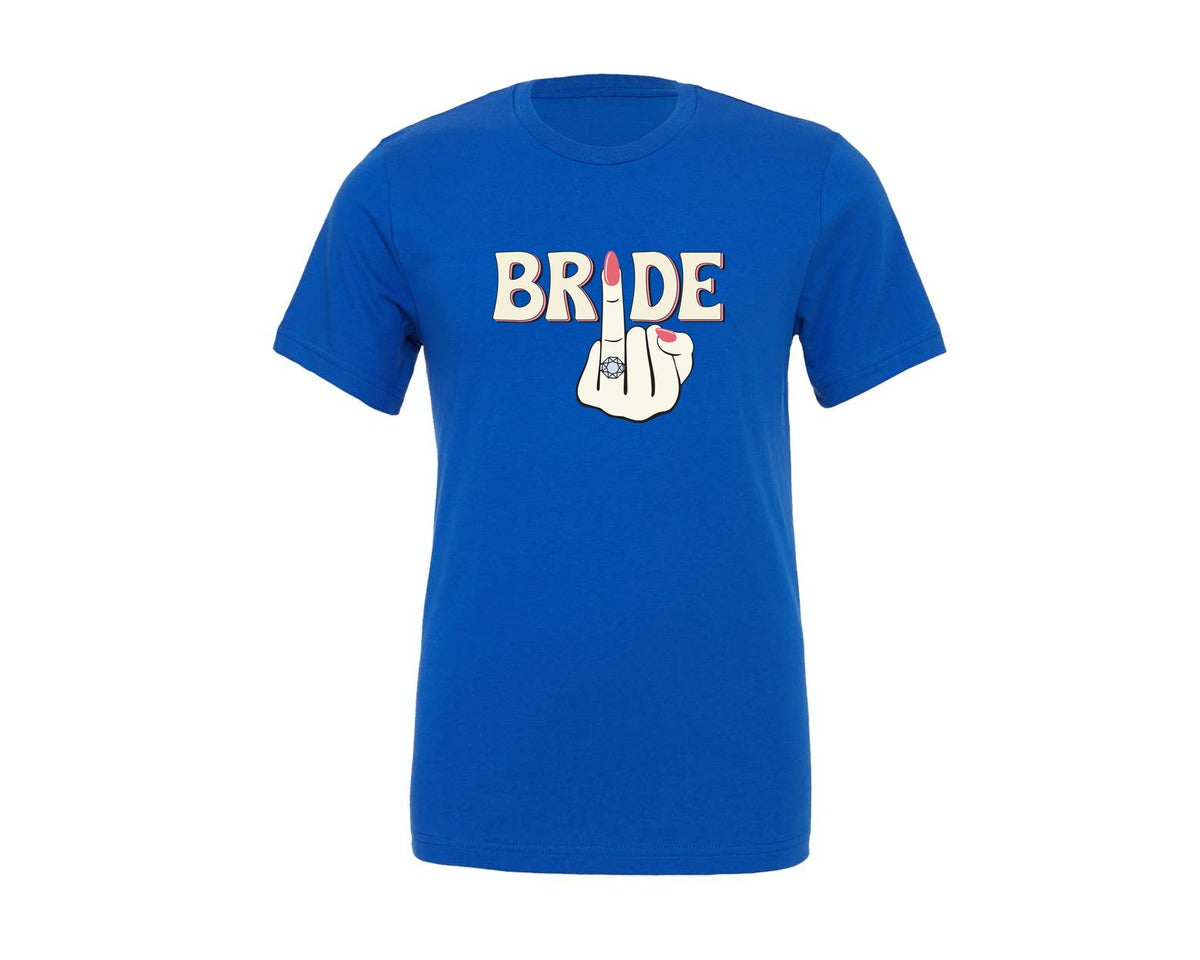 brand:Generic|color:True Royal Blue|bride-funny-engaged-ring-graphic-t-shirt