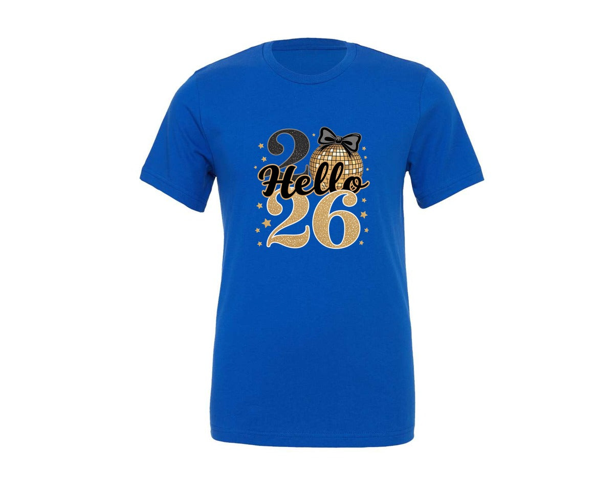 brand:Generic|color:True Royal Blue|happy-new-year-2026-trendy-new-years-graphic-t-shirt