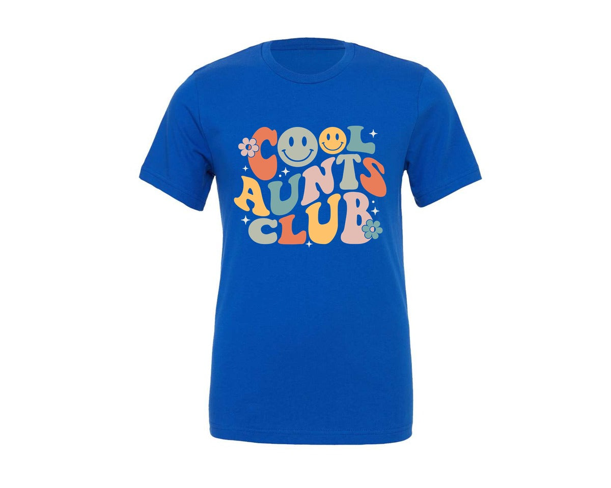 brand:Generic|color:True Royal Blue|retro-cool-aunts-club-auntie-shirt-graphic-t-shirt