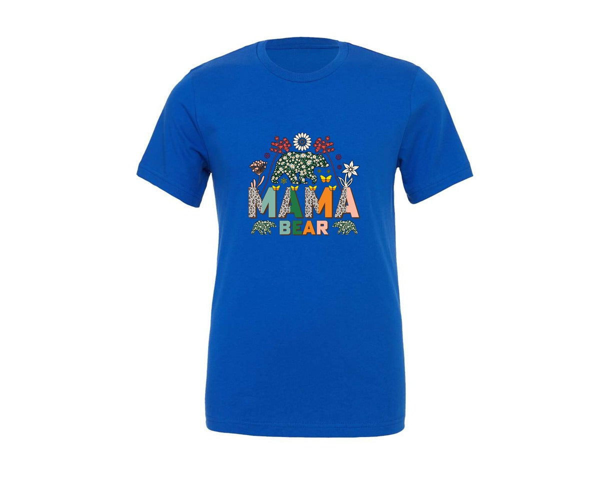 brand:Generic|color:True Royal Blue|mama-bear-mothers-day-graphic-t-shirt